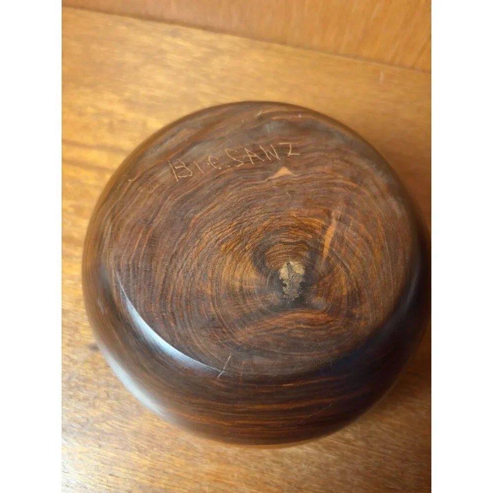 Vintage Barry Biesanz Woodworks Set of 3 Cocobolo Turned Wood Bowls